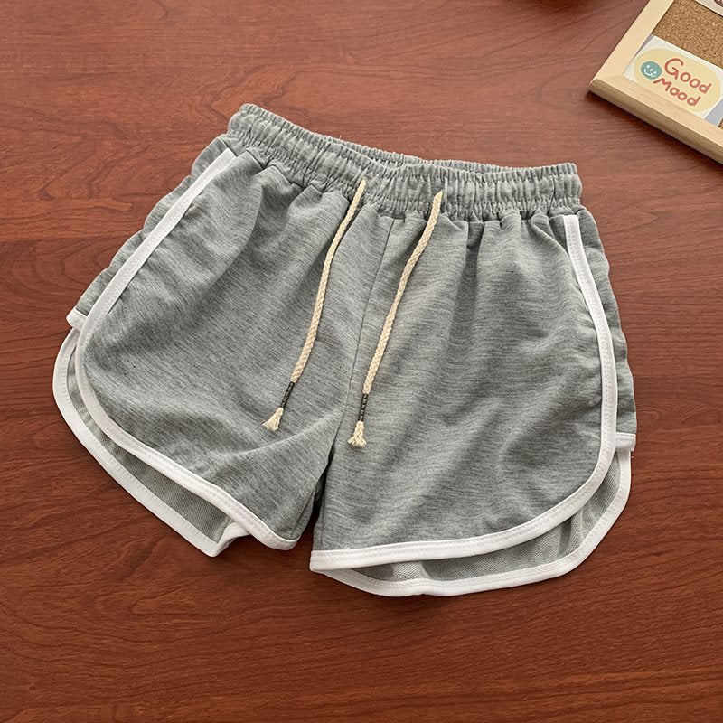 Sports Style Elastic Waist Shorts