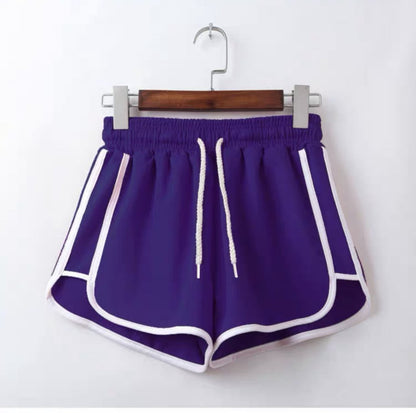 Sports Style Elastic Waist Shorts