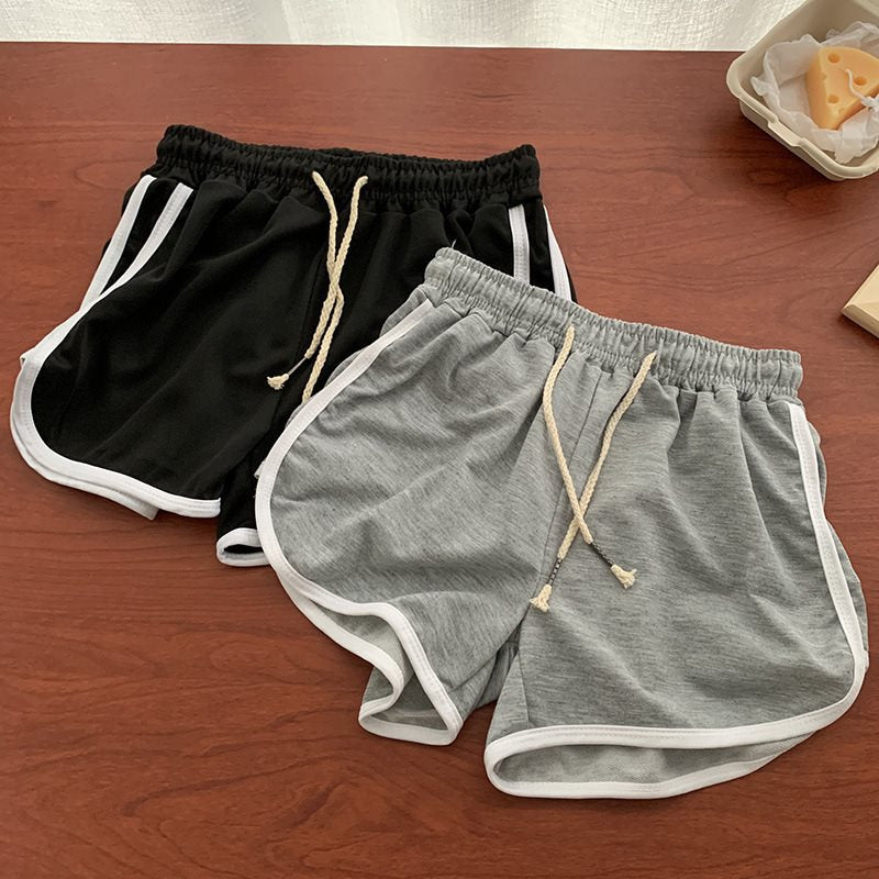 Sports Style Elastic Waist Shorts