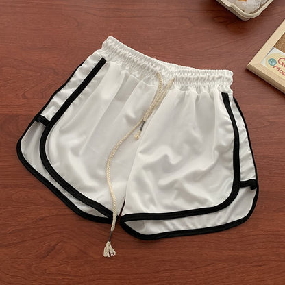 Sports Style Elastic Waist Shorts